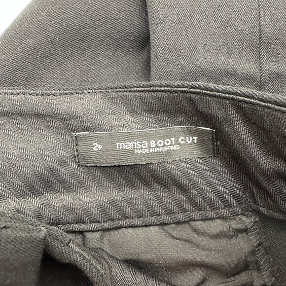 EUC Womens Ann Taylor Petite Signature Black Slacks Pants Trousers 2P Boot Cut - Picture 4 of 5